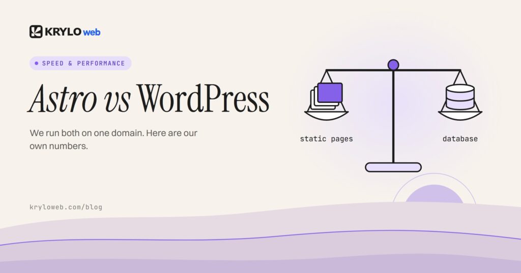 Astro vs WordPress for a Business Website: Our Own Numbers