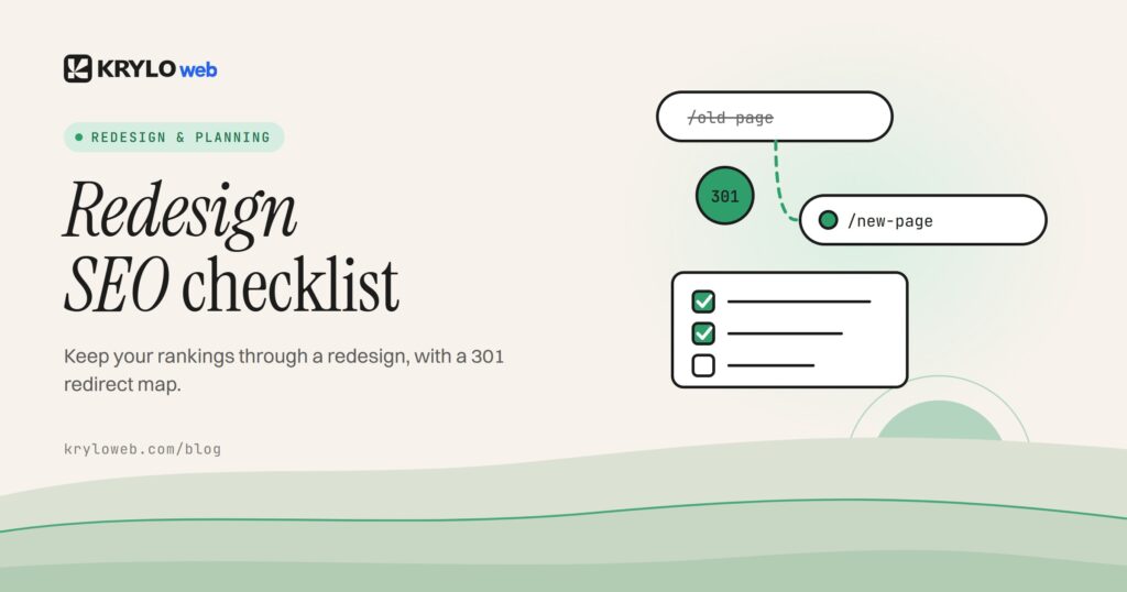 Website Redesign SEO Checklist (With a 301 Redirect Map)