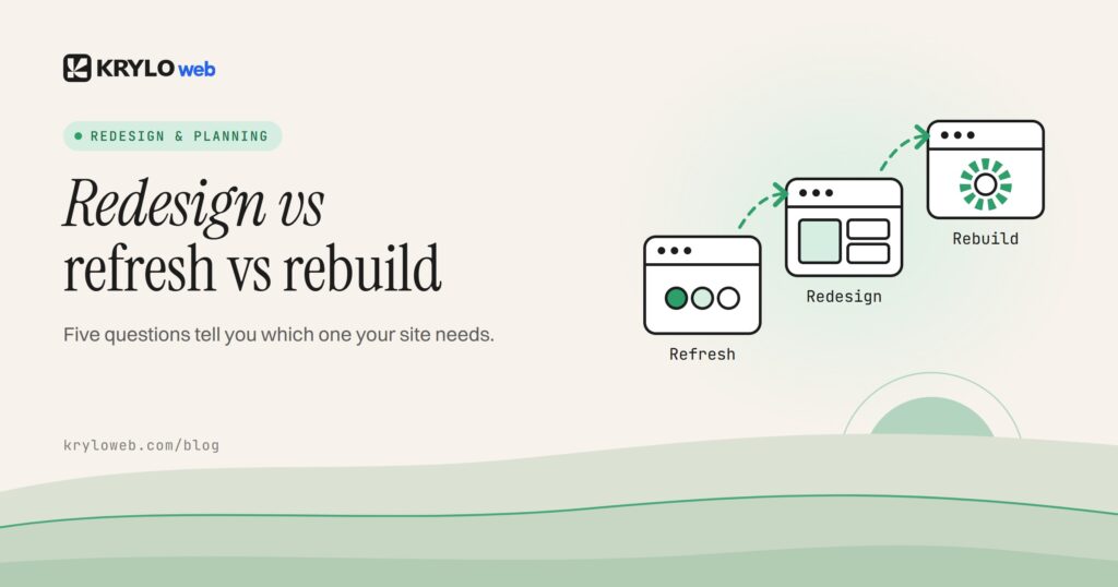 Website Redesign vs Refresh vs Rebuild: How to Choose