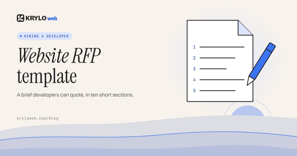 Website RFP Template: A Brief Developers Can Actually Quote